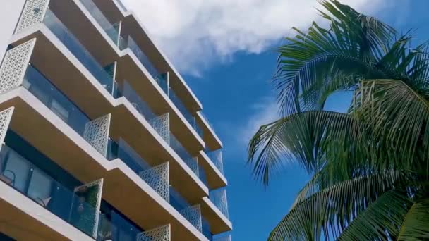 Playa Del Female Quintana Roo Mexico Сентябрь 2022 Современные Здания — стоковое видео