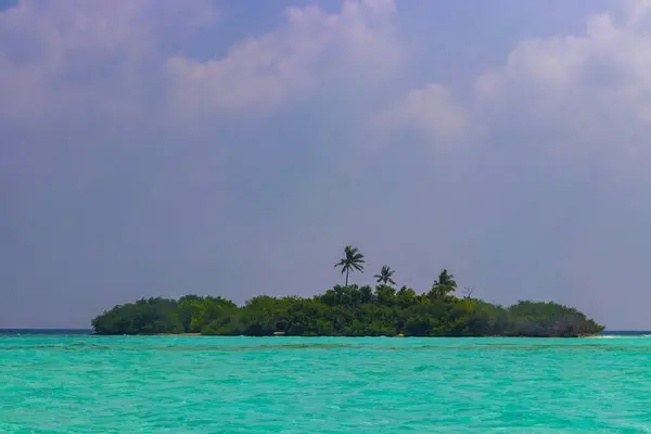 Naturliga Tropiska Sandbanksöar Med Färggradient Vattnet Madivaru Och Finolhu Rasdhoo — Stockfoto