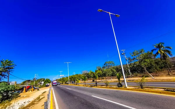 Puerto Escondido Oaxaca Mexiko Januar 2023 Typisch Schöne Bunte Touristenstraße — Stockfoto