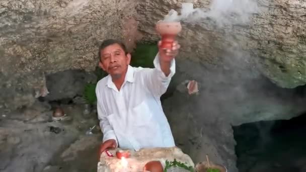 Tulum Quintana Roo Messico Aprile 2023 Sciamano Maya Cerimonia Purificazione — Video Stock