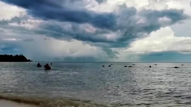 Playa Del Carmen Quintana Roo Mexico Settembre 2023 Tempesta Forte — Video Stock