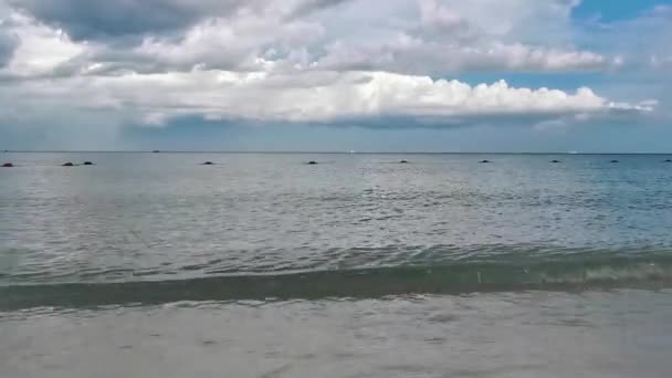 Burza Silny Monsun Ulewny Huragan Ciemne Chmury Raju Cozumel Playa — Wideo stockowe