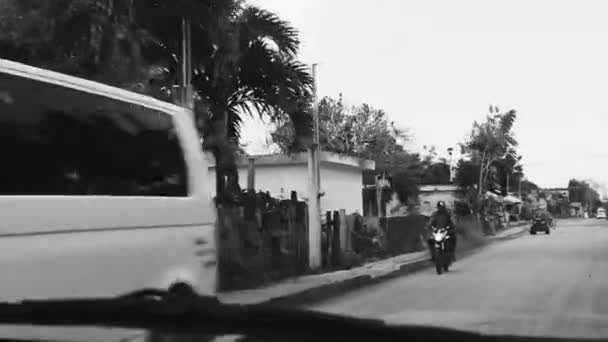 Solferino Quintana Roo Mexico December 2021 Driving Village Mud Tropical — Stock Video