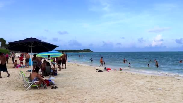 Playa Del Carmen Quintana Roo México Agosto 2023 Praia Tropical — Vídeo de Stock