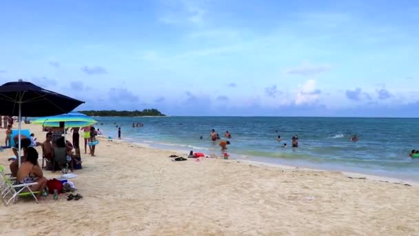 Playa Del Carmen Quintana Roo Messico Agosto 2023 Tropicale Spiaggia — Video Stock