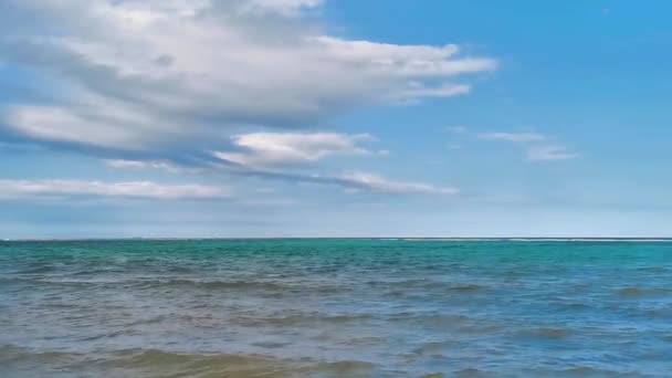 Mare Tropicale Messicano Caraibico Paesaggio Balneare Panorama Con Acqua Turchese — Video Stock