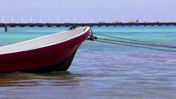 Playa Del Carmen Quintana Roo Μεξικό Αύγουστος 2023 Σκάφος Γιοτ — Αρχείο Βίντεο