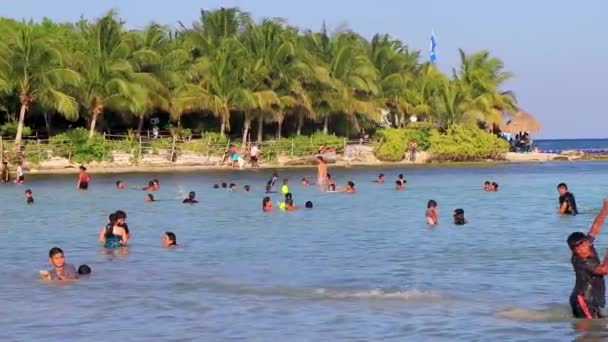 Playa Del Carmen Quintana Roo México Agosto 2023 Praia Tropical — Vídeo de Stock