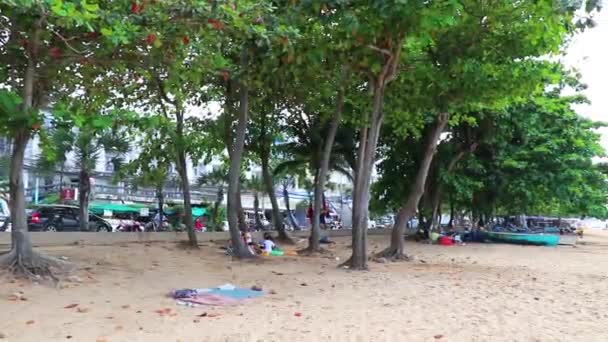 Pattaya Chon Buri Thailand Oktober 2018 Tropiska Stranden Vågor Vatten — Stockvideo