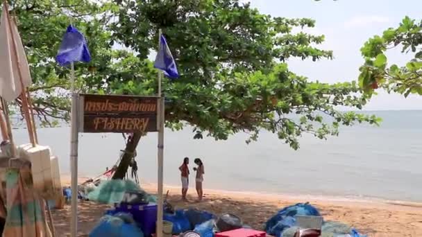 Pattaya Chon Buri Thailandia Ottobre 2018 Barca Barche Pesca Pescatore — Video Stock