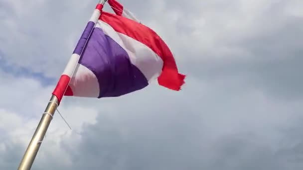 Thailändische Flagge Auf Boot Auf Tour Ratsada Amphoe Mueang Phuket — Stockvideo