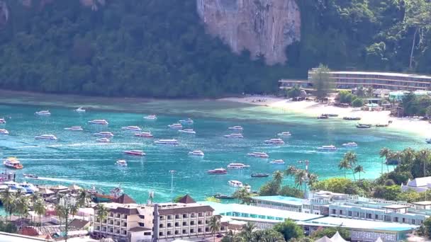 Nang Krabi Tayland Daki Koh Phi Phi Don Adasındaki Turkuaz — Stok video