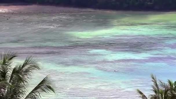 Indah Pantai Terkenal Laguna Panorama Tampilan Antara Batu Kapur Air — Stok Video