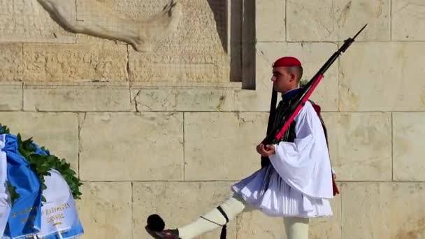 Athens Attica Greece October 2018 Monument Tomb Unknown Soldier Syntagma — Video