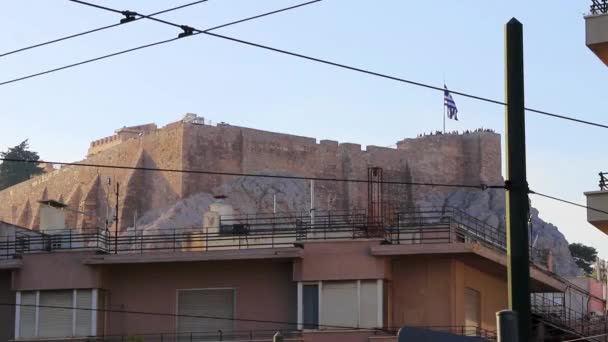 Athene Attica Griekenland Oktober 2018 Akropolis Van Athene Met Verbazingwekkende — Stockvideo