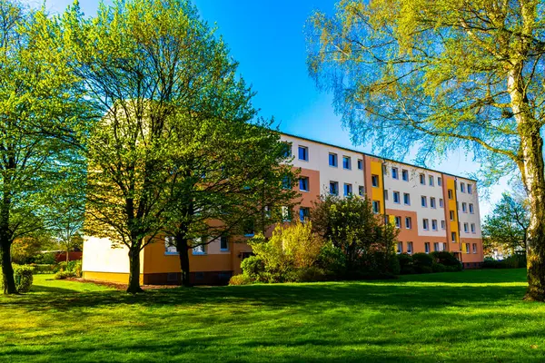 stock image Residential building with nature around in Leherheide Bremerhaven Germany.