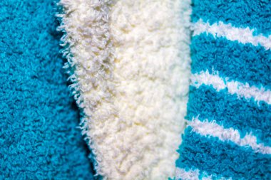 Leherheide Bremerhaven Bremen Almanya 'sında mavi ve beyaz kumaş desen detayı.