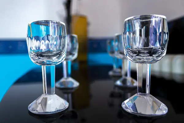 Elegant shot glasses like crystal in Leherheide Bremerhaven Bremen Germany.