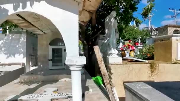 Cancun Quintana Roo Mexico Gennaio 2022 Pirata Lapide Cimitero Sull — Video Stock