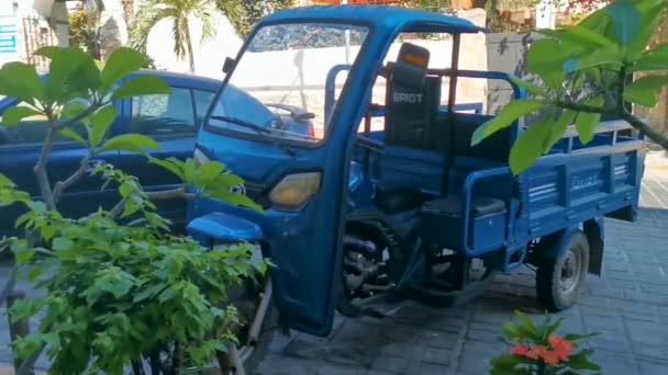 Puerto Escondido Oaxaca Messico Marzo 2023 Triciclo Tuk Blu Tuktuks — Video Stock