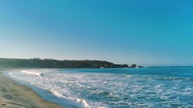 Extremely huge big powerful surfer waves on the beach in Zicatela Puerto Escondido Oaxaca Mexico.