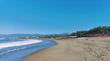 Extremely huge big powerful surfer waves on the beach in Zicatela Puerto Escondido Oaxaca Mexico.