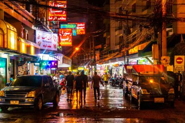 Pattaya Chon Buri Thailand 25. October 2018 Pattaya walking street night life at night in Pattaya Bang Lamung Amphoe Chon Buri Thailand in Southeastasia Asia.