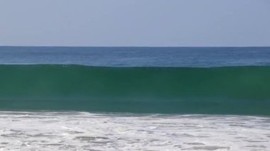 Extremely huge big powerful surfer waves on the beach in Zicatela Puerto Escondido Oaxaca Mexico.