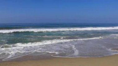 Extremely huge big powerful surfer waves on the beach in Zicatela Puerto Escondido Oaxaca Mexico.