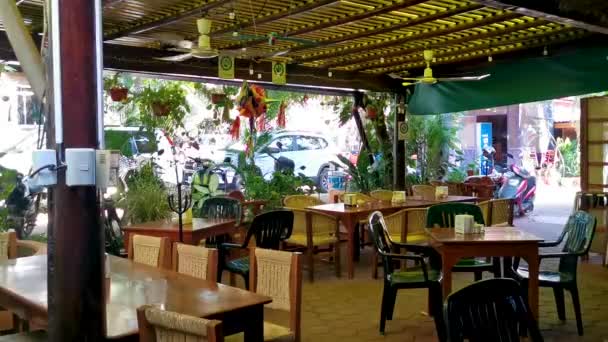 Puerto Escondido Oaxaca Mexico2022年12月 著名的El Cafecito餐厅和咖啡店 位于墨西哥的Zicatela Puerto Escondido Oaxaca — 图库视频影像