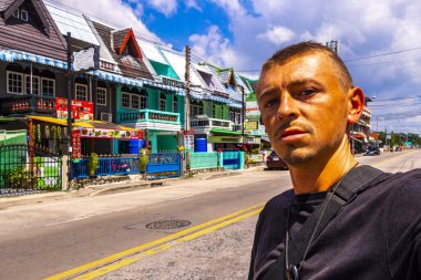 Pattaya Bang Lamung Amphoe, Chon Buri Tayland, Güneydoğu Asya 'da selfie çekiyor..