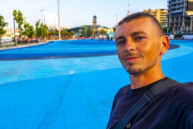 Pattaya Bang Lamung Amphoe, Chon Buri Tayland, Güneydoğu Asya 'da selfie çekiyor..