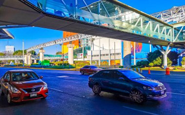 Mexico City Meksiko 07. Şubat 2021 Havaalanı 'nın dışında Uluslararası Havalimanı' nın dışında Benito Juarez, Penon de los Banos Venustiano Carranza Mexico City.