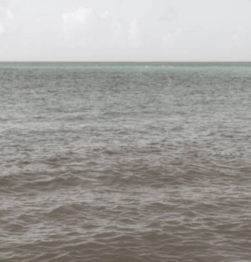 Playa del Carmen Meksika 'da berrak turkuaz mavi su dalgalarıyla muhteşem tropik Meksika Karayip plajı ve deniz manzarası deniz manzarası manzarası..