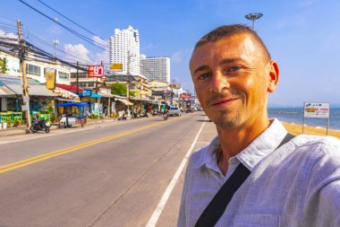 Pattaya Bang Lamung Amphoe, Chon Buri Tayland, Güneydoğu Asya 'da selfie çekiyor..