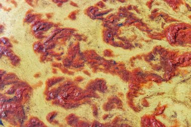 Water and waves with red seaweed algae on Noppharat Thara Beach in Ao Nang Amphoe Mueang Krabi Thailand in Southeast Asia. clipart