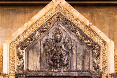 Patuxai Patuxay Zafer Kapısı ve Güneydoğu Asya 'daki Vientiane Laos' ta mimari ve sanatla ilgili anıt.