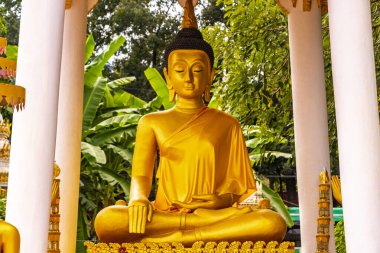 Wat Si Saket temple with many buddha figures sculptures statues in Vientiane Laos in Southeastasia Asia. clipart