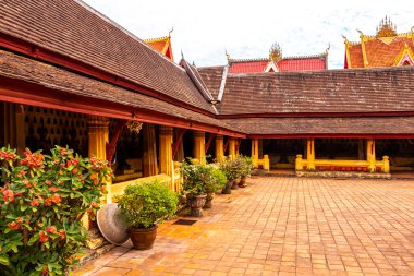 Wat Si Saket Budist Buda tapınağı Vientiane Laos, Güneydoğu Asya.