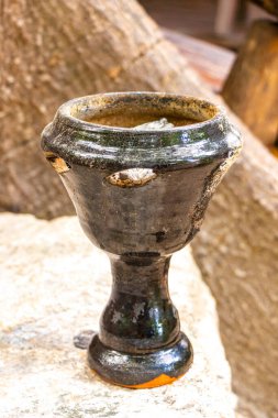 Copal, Playa del Carmen Quintana Roo Meksika 'da bir konteynırda tüttürdü..