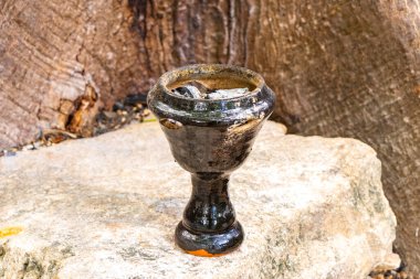 Copal, Playa del Carmen Quintana Roo Meksika 'da bir konteynırda tüttürdü..