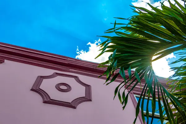 Orta Amerika 'da Alajuela Kosta Rika' da duvar inşaatı ve mimarisi.