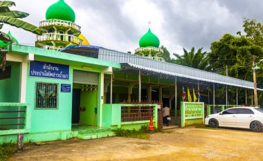 Ao Nang Krabi Thailand 19. October 2018 Ban Ao Nam Mao Mosque temple in Ao Nang Amphoe Mueang Krabi Thailand in Southeast Asia. clipart