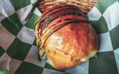 Playa del Carmen Quintana Roo Meksika 'da çikolata çizgili kremalı çörekler..