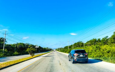 Tulum Quintana Roo Mexico 20. Ağustos 2022 Tulum Quintana Roo Meksika 'daki Meksika otoyolunda.