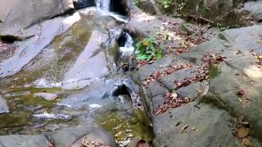 Ton Chongfa Şelalesi ve Güneydoğu Asya 'daki Khao Lak Amphoe Takua Pa Phang Nga Tayland' daki tropikal orman ve doğa manzarası.