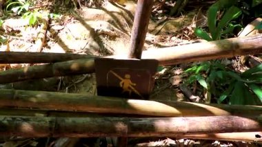 Ton Chongfa Şelalesi girişi yasaklandı ve Güneydoğu Asya 'da Khao Lak Amphoe Takua Pa Phang Nga Tayland' da bilgi panolarında tabela tabelası var..