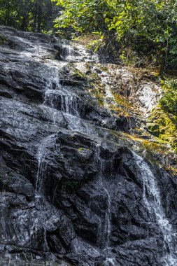 Ton Chongfa Şelalesi ve Güneydoğu Asya 'daki Khao Lak Amphoe Takua Pa Phang Nga Tayland' daki tropikal orman ve doğa manzarası.