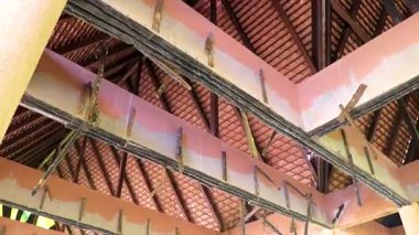 Güneydoğu Asya 'da Khao Lak Amphoe Takua Pa Phang Nga Tayland' daki tropikal ormanda tsunami tarafından yok edilen terk edilmiş Budist tapınağını keşfedin..