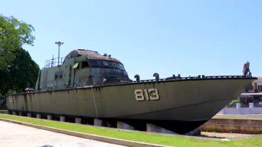 Khao Lak Phang Nga Tayland 07. Şubat 2020 Polis Teknesi T813 Tsunami Memorial Phangnga Uluslararası Tsunami Müzesi Khao Lak Takua Pa Phang Nga Tayland.